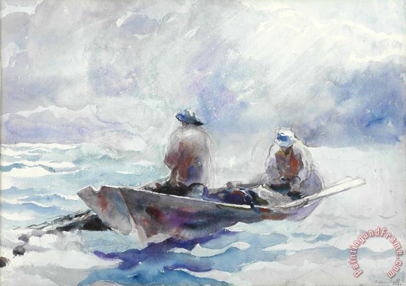 Fishermen in Dory painting - andrew wyeth Fishermen in Dory Art Print