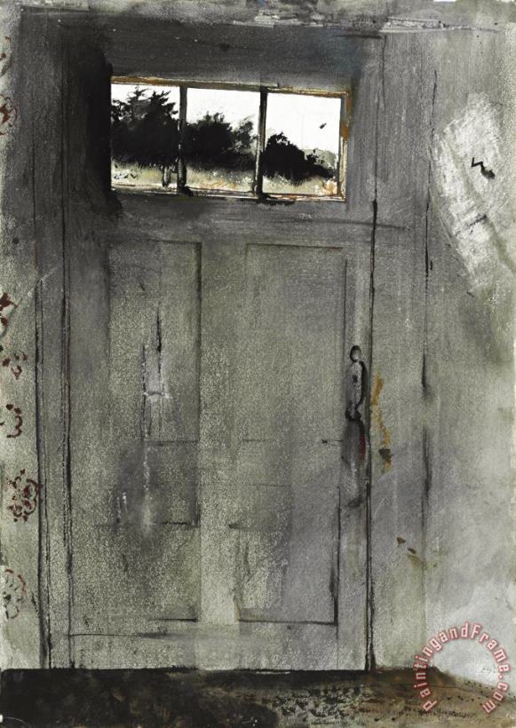 Front Door at Teel's, 1954 painting - andrew wyeth Front Door at Teel's, 1954 Art Print