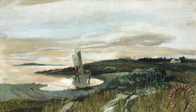 Silver Cove, 1937 painting - andrew wyeth Silver Cove, 1937 Art Print