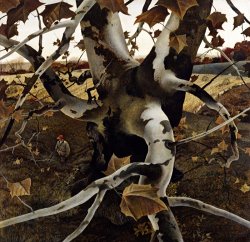 andrew wyeth Sycamore Tree And Hunter October 16 1943