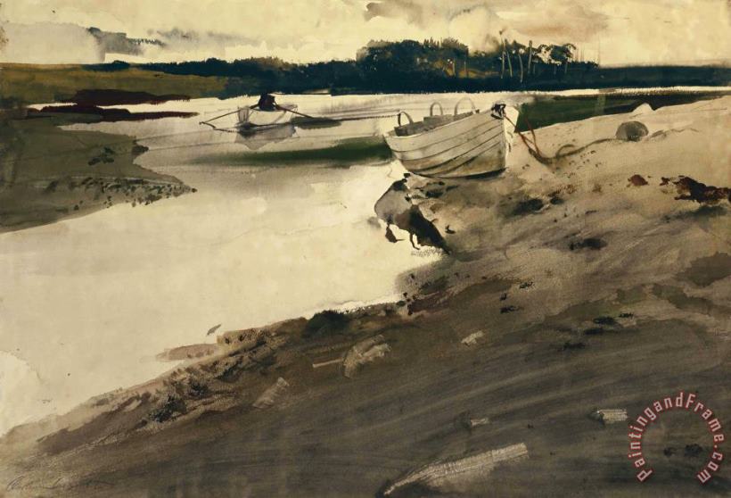 The Inlet, 1950 painting - andrew wyeth The Inlet, 1950 Art Print