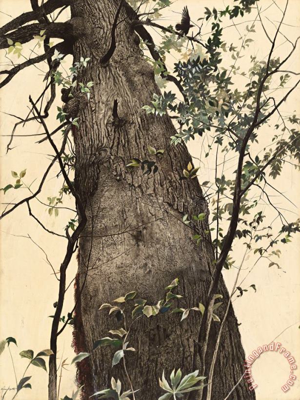 The Oak, 1944 painting - andrew wyeth The Oak, 1944 Art Print