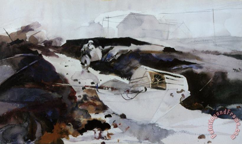 The White Dory painting - andrew wyeth The White Dory Art Print