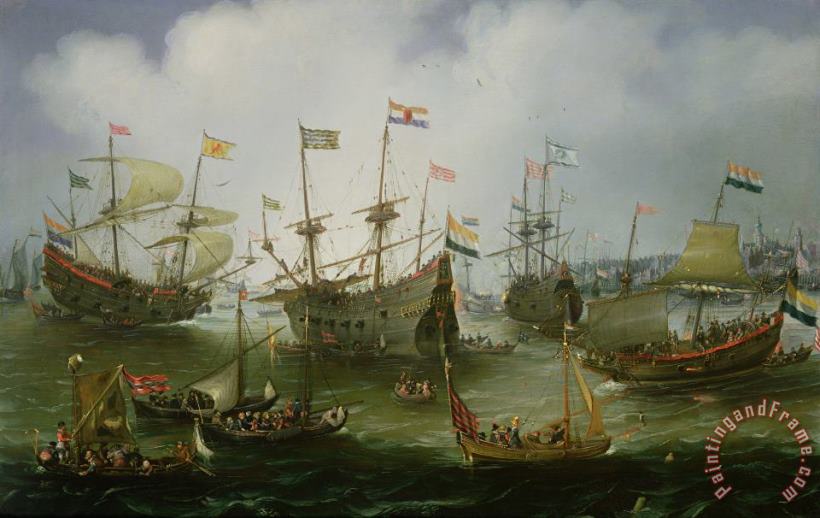 Andries van Eertvelt The Return to Amsterdam of the Second Expedition to the East Indies Art Painting