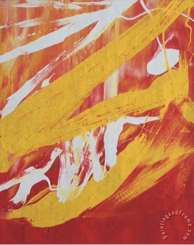 Abstract Painting C 1982 Yellow Red White painting - Andy Warhol Abstract Painting C 1982 Yellow Red White Art Print