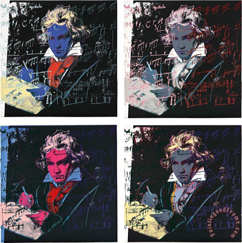 Beethoven X 4 painting - Andy Warhol Beethoven X 4 Art Print