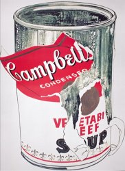 Andy Warhol Big Torn Campbell S Soup Can Vegetable Beef