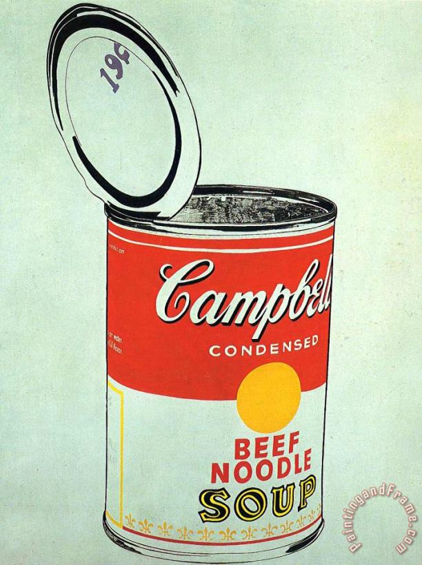 Campbell S Soup Can Beef painting - Andy Warhol Campbell S Soup Can Beef Art Print