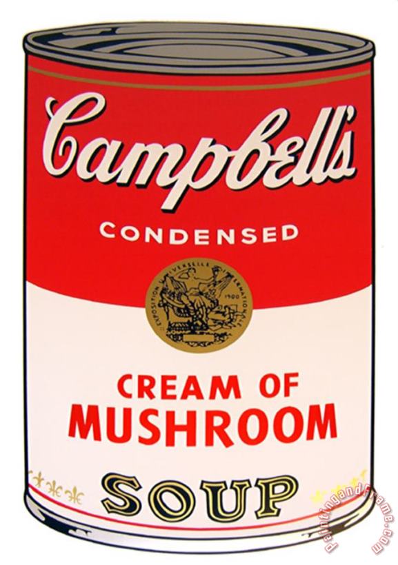 Andy Warhol Campbell S Soup Cream of Mushroom Art Painting