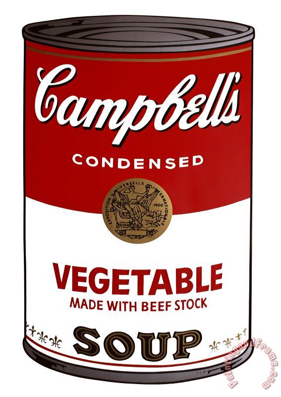 Andy Warhol Campbell S Soup Vegetable Art Painting