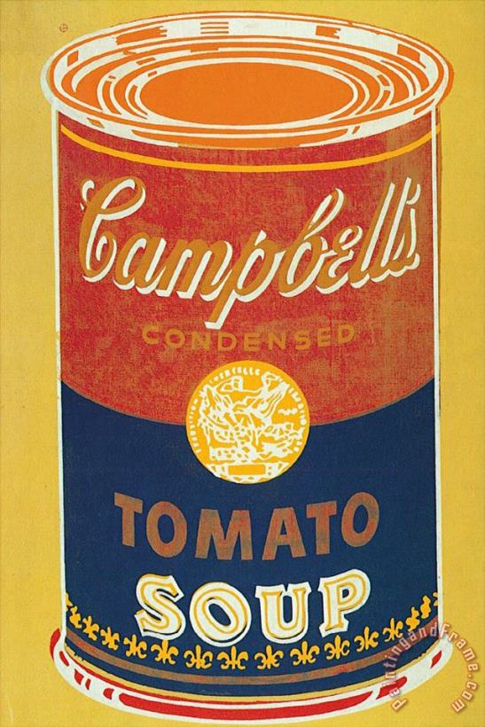 Andy Warhol Colored Campbell S Soup Can C 1965 Yellow Blue Art Painting