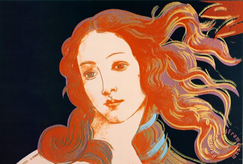 Andy Warhol Details of Boticelli S Birth of Venus C 1984 Art Print