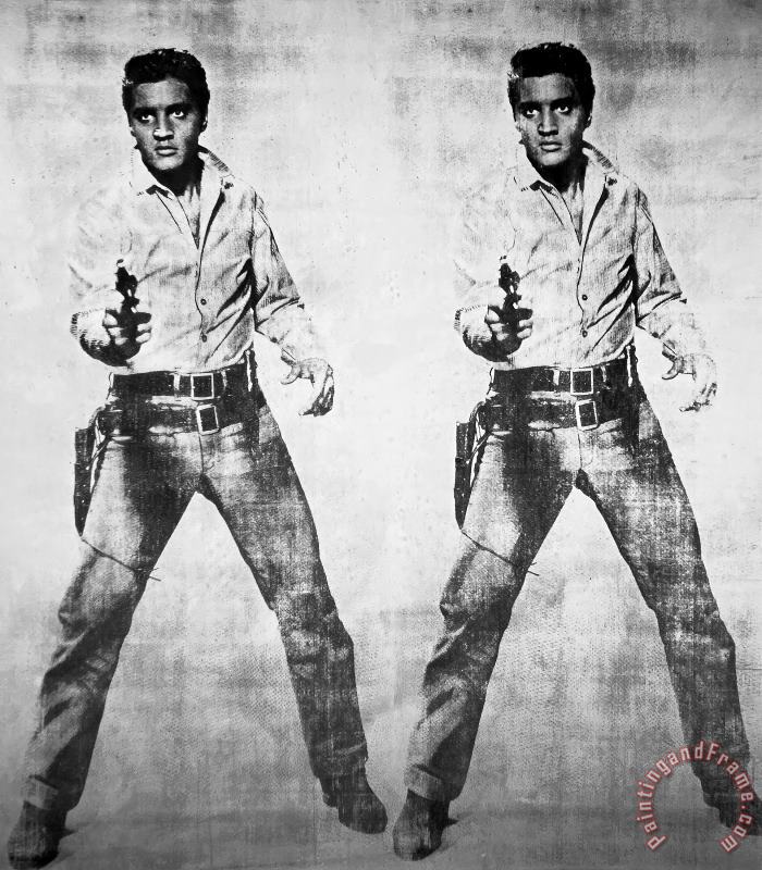 Elvis C 1963 Double Elvis painting - Andy Warhol Elvis C 1963 Double Elvis Art Print