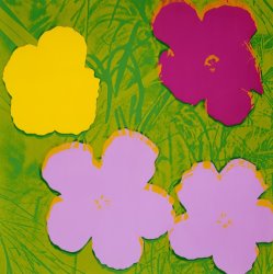Andy Warhol Flowers C 1970 Yellow Lilac Purple