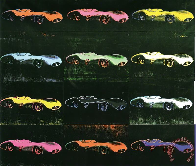 Formula 1 Car W196 R 1954 painting - Andy Warhol Formula 1 Car W196 R 1954 Art Print