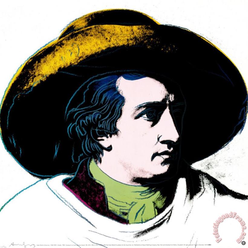 Andy Warhol Goethe Green And Yellow Art Painting