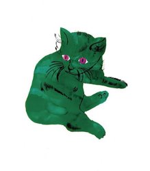 Andy Warhol Green Cat C 1956