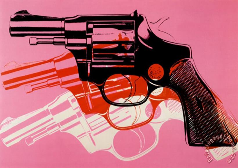 Gun C 1981 82 painting - Andy Warhol Gun C 1981 82 Art Print
