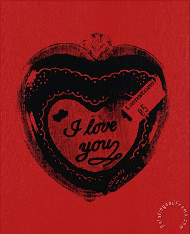 Heart C 1984 I Love You painting - Andy Warhol Heart C 1984 I Love You Art Print