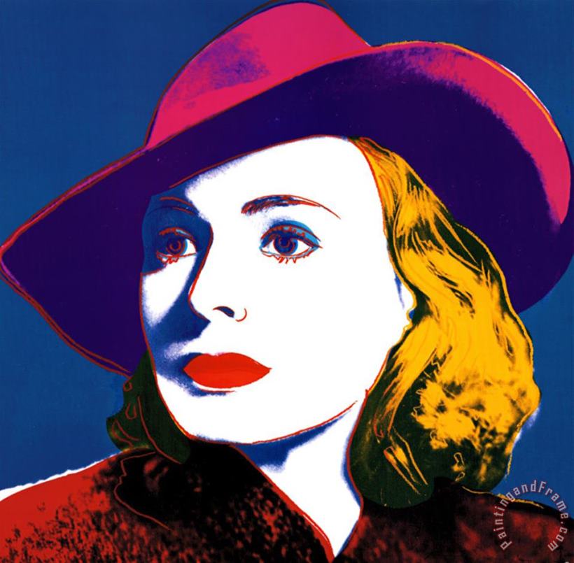Ingrid with Hat painting - Andy Warhol Ingrid with Hat Art Print