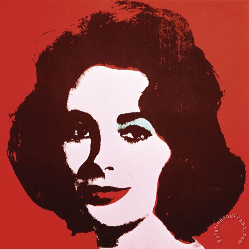 Andy Warhol Liz 1963 Red Art Print