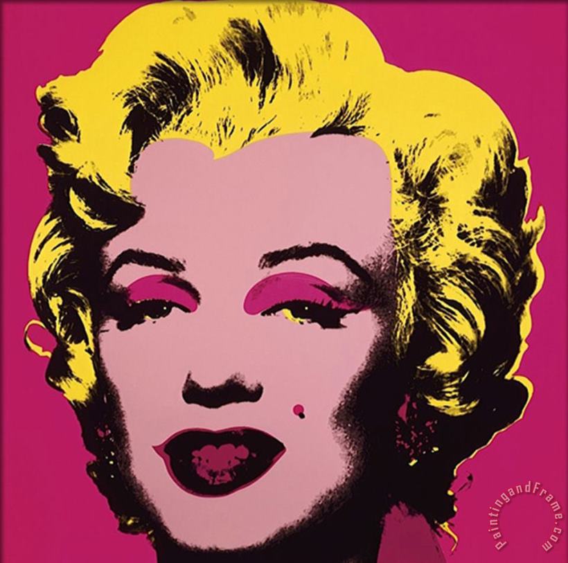 Andy Warhol Marilyn C 1967 Hot Pink Art Painting