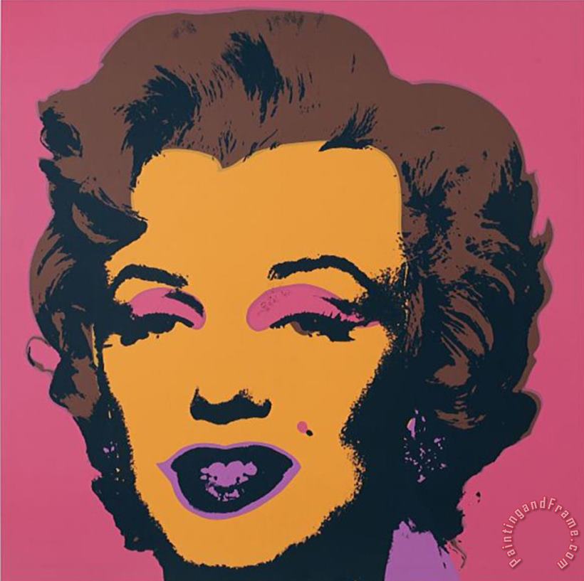 Andy Warhol Marilyn Kopf Gelb Anthrazit Braun Art Painting