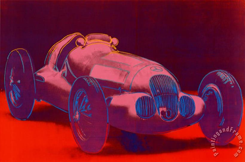 Mercedes W 125 1937 painting - Andy Warhol Mercedes W 125 1937 Art Print