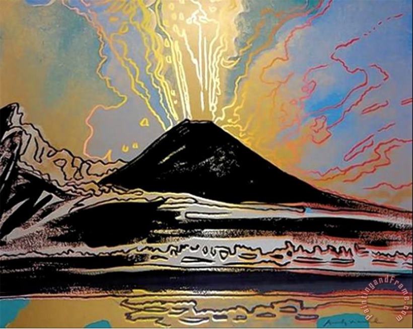 Mount Vesuvius 1985 painting - Andy Warhol Mount Vesuvius 1985 Art Print