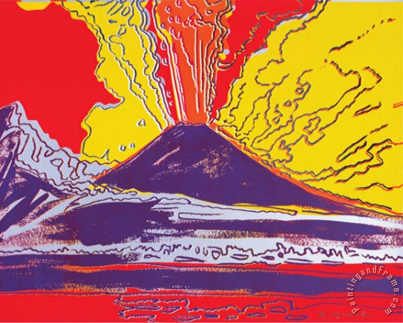 Mount Vesuvius C 1985 painting - Andy Warhol Mount Vesuvius C 1985 Art Print