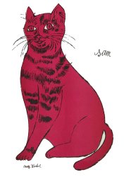 Andy Warhol pink Sam cat
