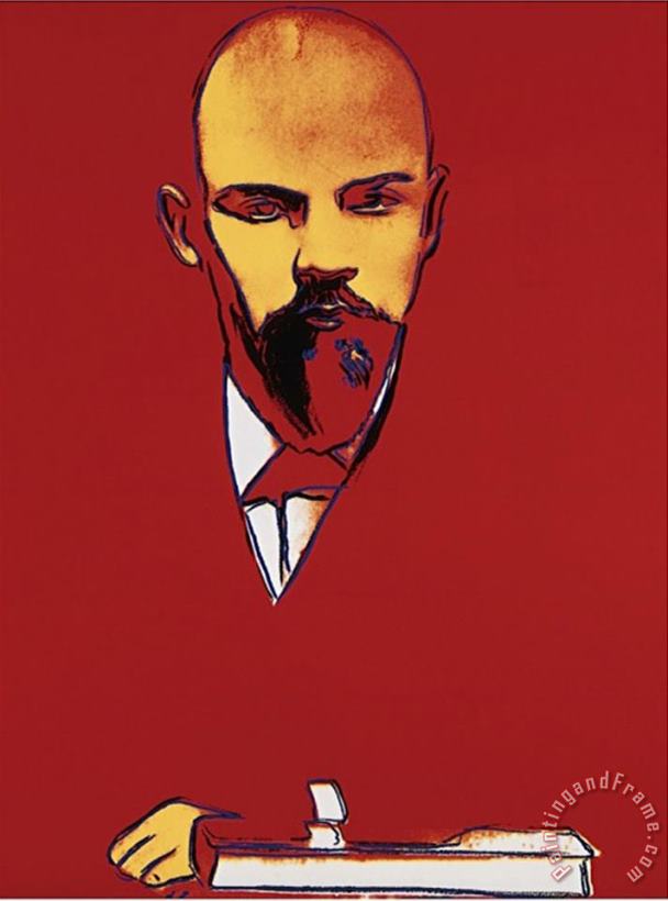 Red Lenin C 1987 painting - Andy Warhol Red Lenin C 1987 Art Print