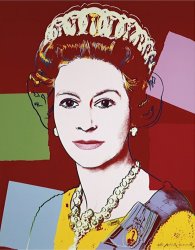 Andy Warhol Reigning Queens Queen Elizabeth II of The United Kingdom C 1985 Dark Outline