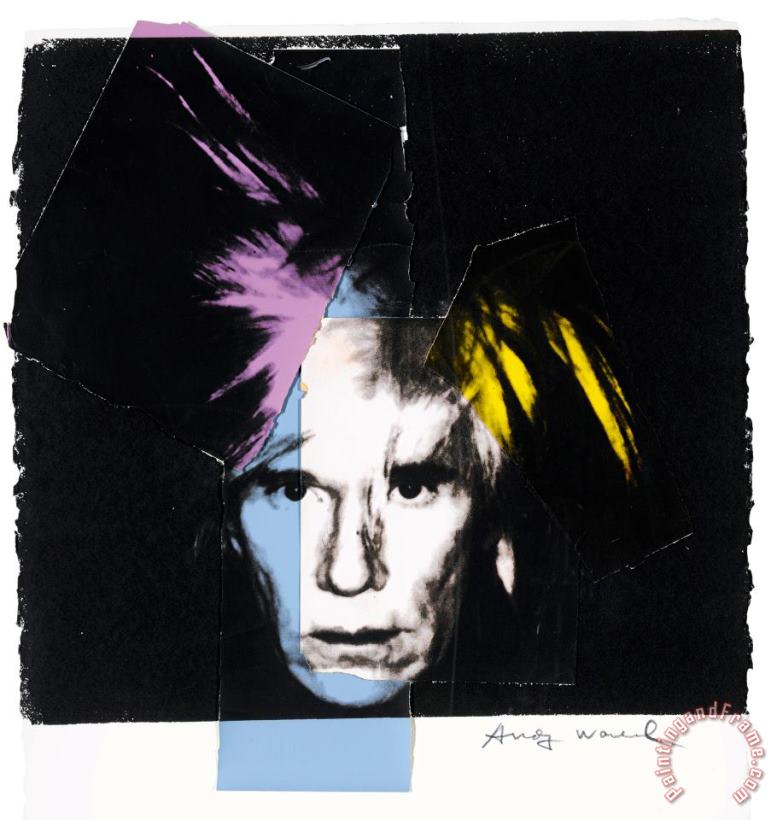 Andy Warhol Self Portrait in Fright Wig Art Painting