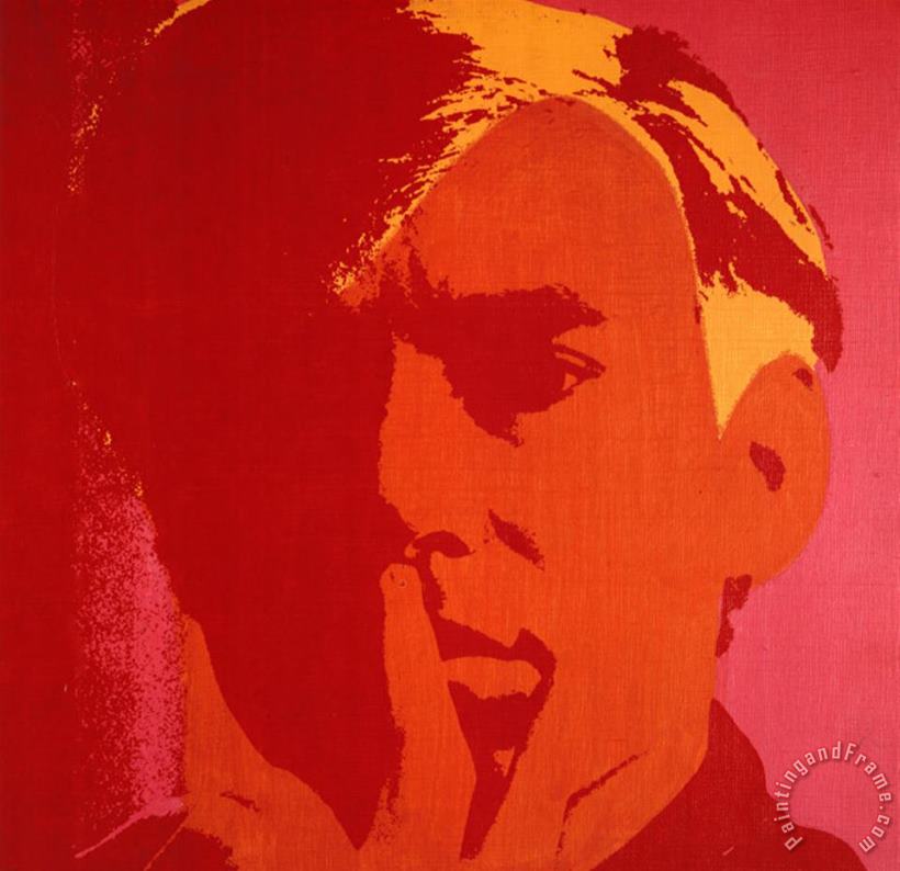 Self Portrait in Orange painting - Andy Warhol Self Portrait in Orange Art Print