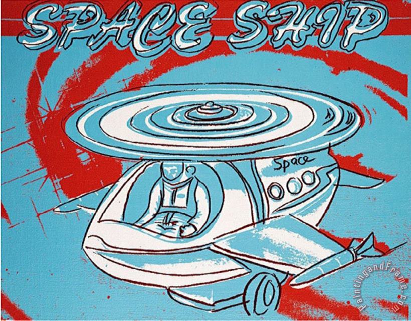 Space Ship C 1983 painting - Andy Warhol Space Ship C 1983 Art Print