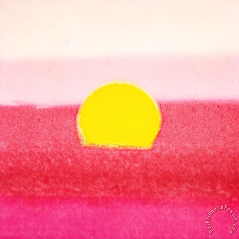 Andy Warhol Sunset C 1972 40 40 Pink Art Print