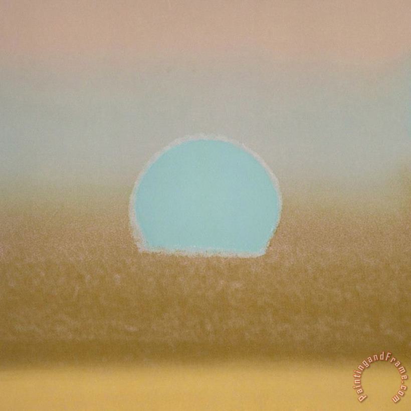 Sunset C 1972 Gold Blue painting - Andy Warhol Sunset C 1972 Gold Blue Art Print