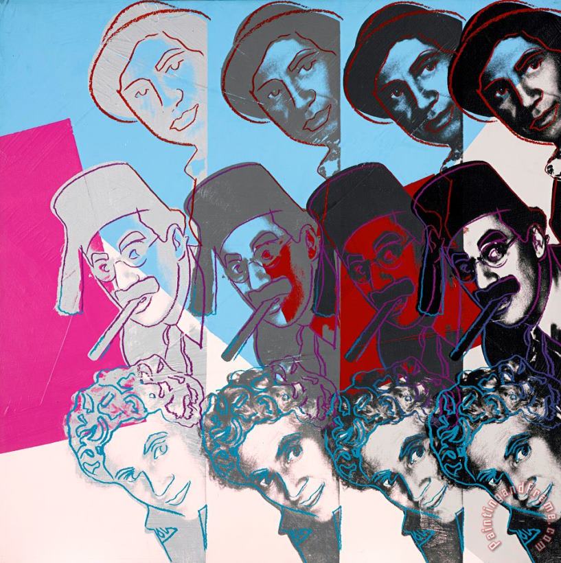 The Marx Brothers (from Ten Portraits of Jews of The Twentieth Century) painting - Andy Warhol The Marx Brothers (from Ten Portraits of Jews of The Twentieth Century) Art Print