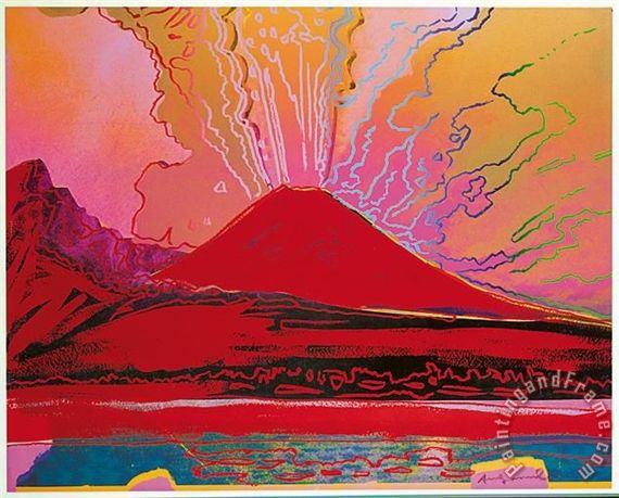 Vesuvius 1985 painting - Andy Warhol Vesuvius 1985 Art Print