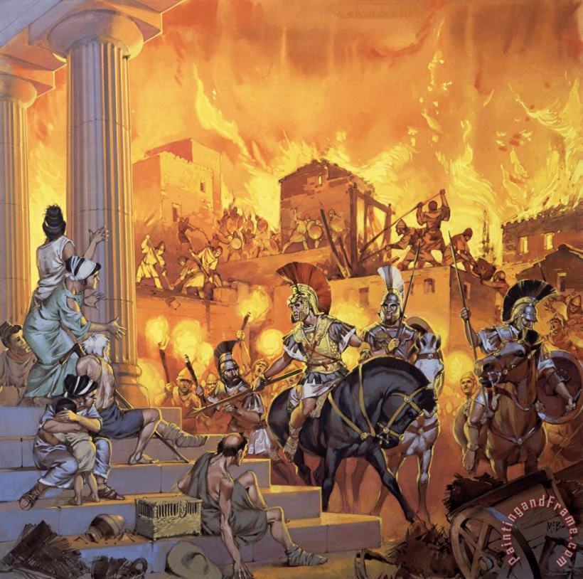 Angus McBride Unidentified Roman Attack Art Painting