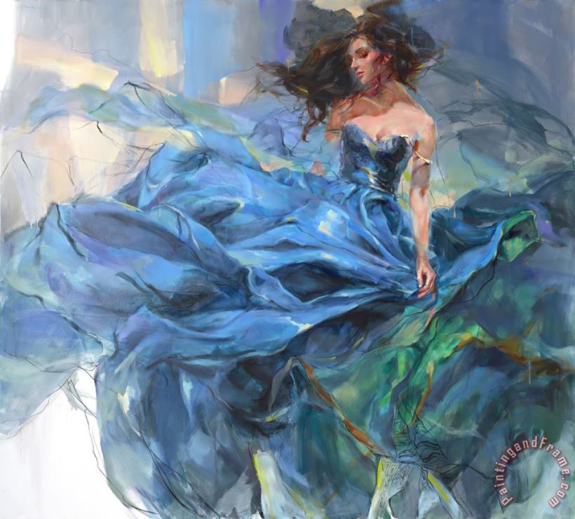 Anna Razumovskaya Lady Azure Art Painting