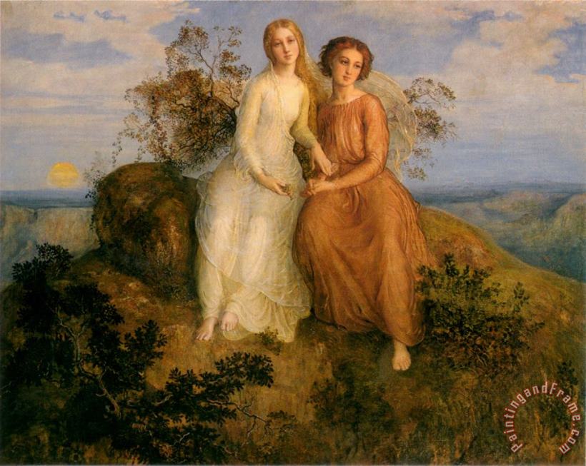 Anne Francois Louis Janmot The Poem of The Soul One Evening Art Painting
