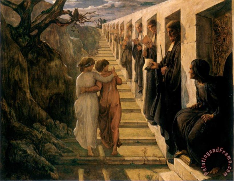 Anne Francois Louis Janmot The Poem of The Soul The Wrong Path Art Print