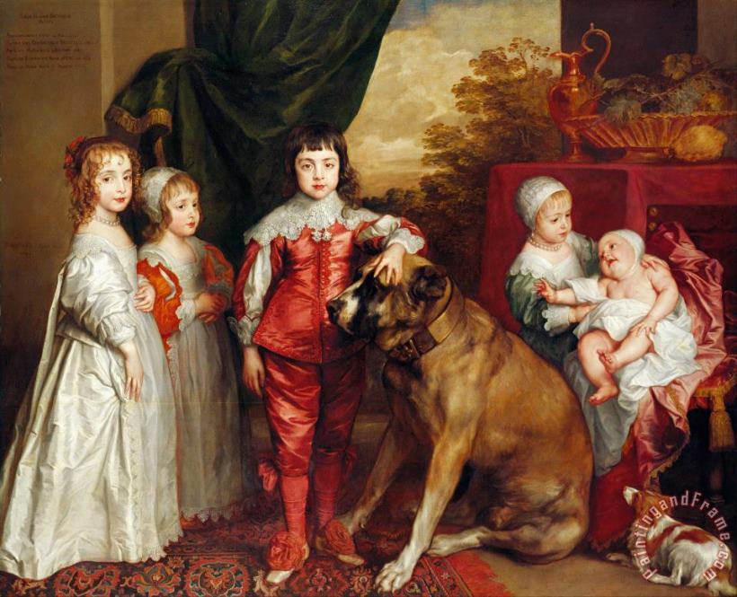 Five Eldest Children of Charles I painting - Anthonie Van Dyck Five Eldest Children of Charles I Art Print