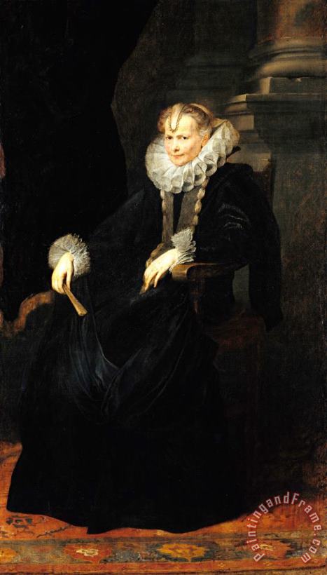 Portrait of a Genovese Lady painting - Anthonie Van Dyck Portrait of a Genovese Lady Art Print