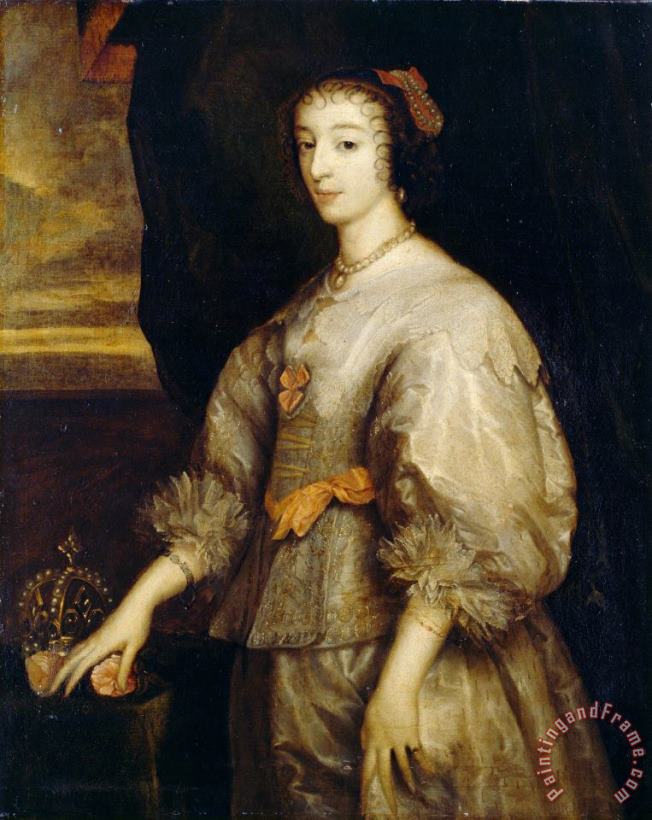 Queen Henrietta Maria painting - Anthonie Van Dyck Queen Henrietta Maria Art Print