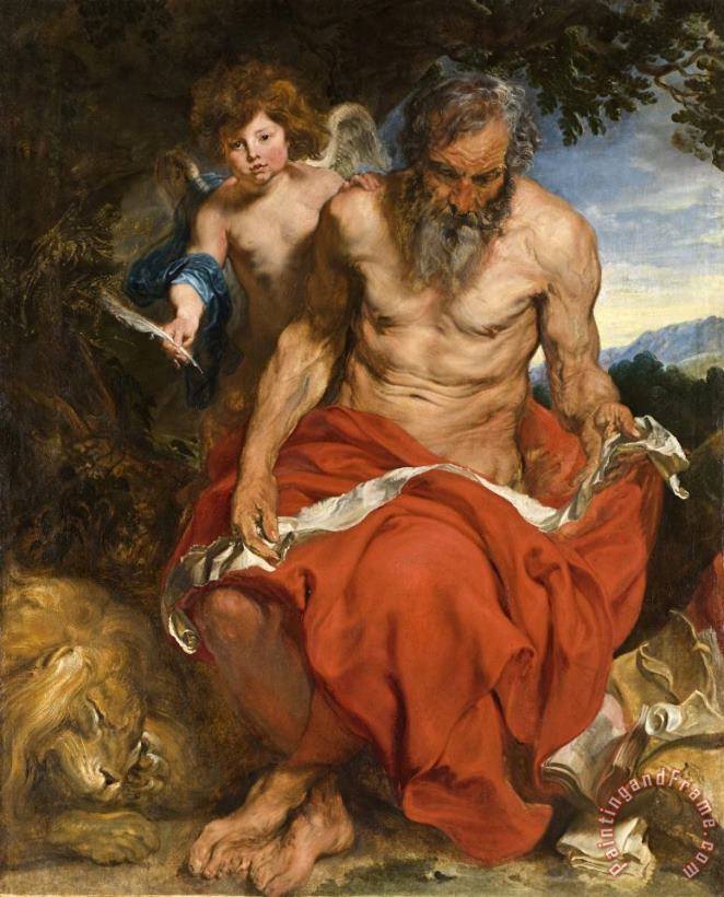 Saint Jerome painting - Anthonie Van Dyck Saint Jerome Art Print