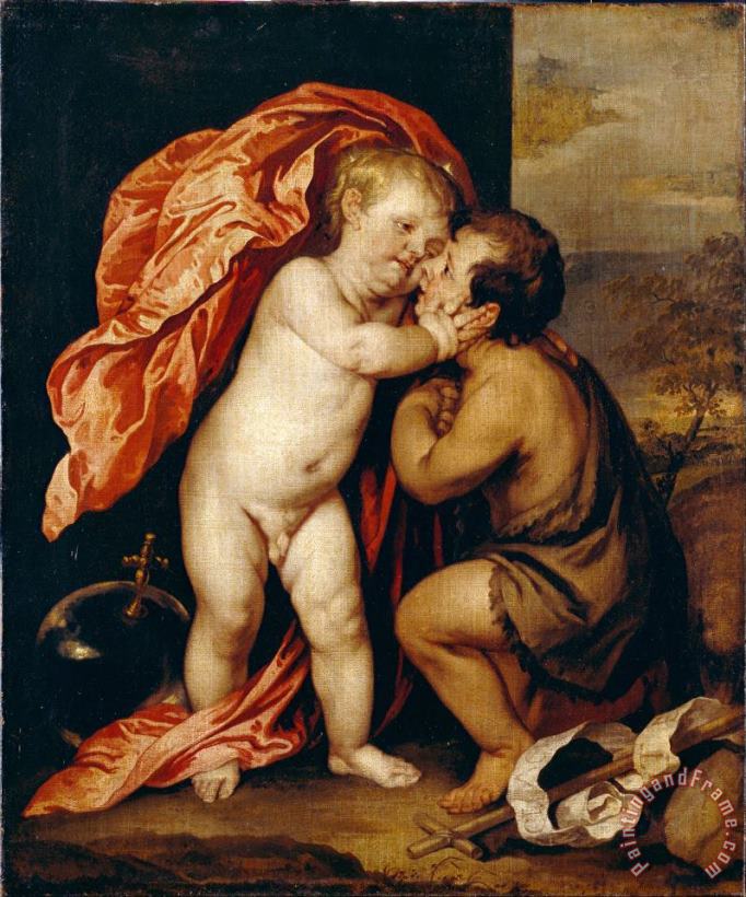The Infants Christ And Saint John The Baptist painting - Anthonie Van Dyck The Infants Christ And Saint John The Baptist Art Print