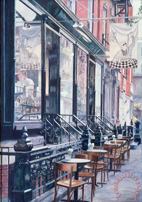Cafe Della Pace East 7th Street New York City painting - Anthony Butera Cafe Della Pace East 7th Street New York City Art Print
